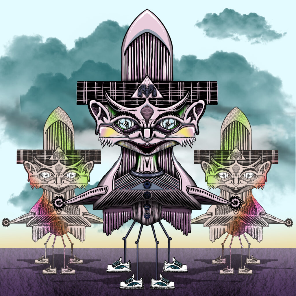 Aprile 2025, figure antropomorfe ripetute, ritualità urbana e moltiplicazione identitaria