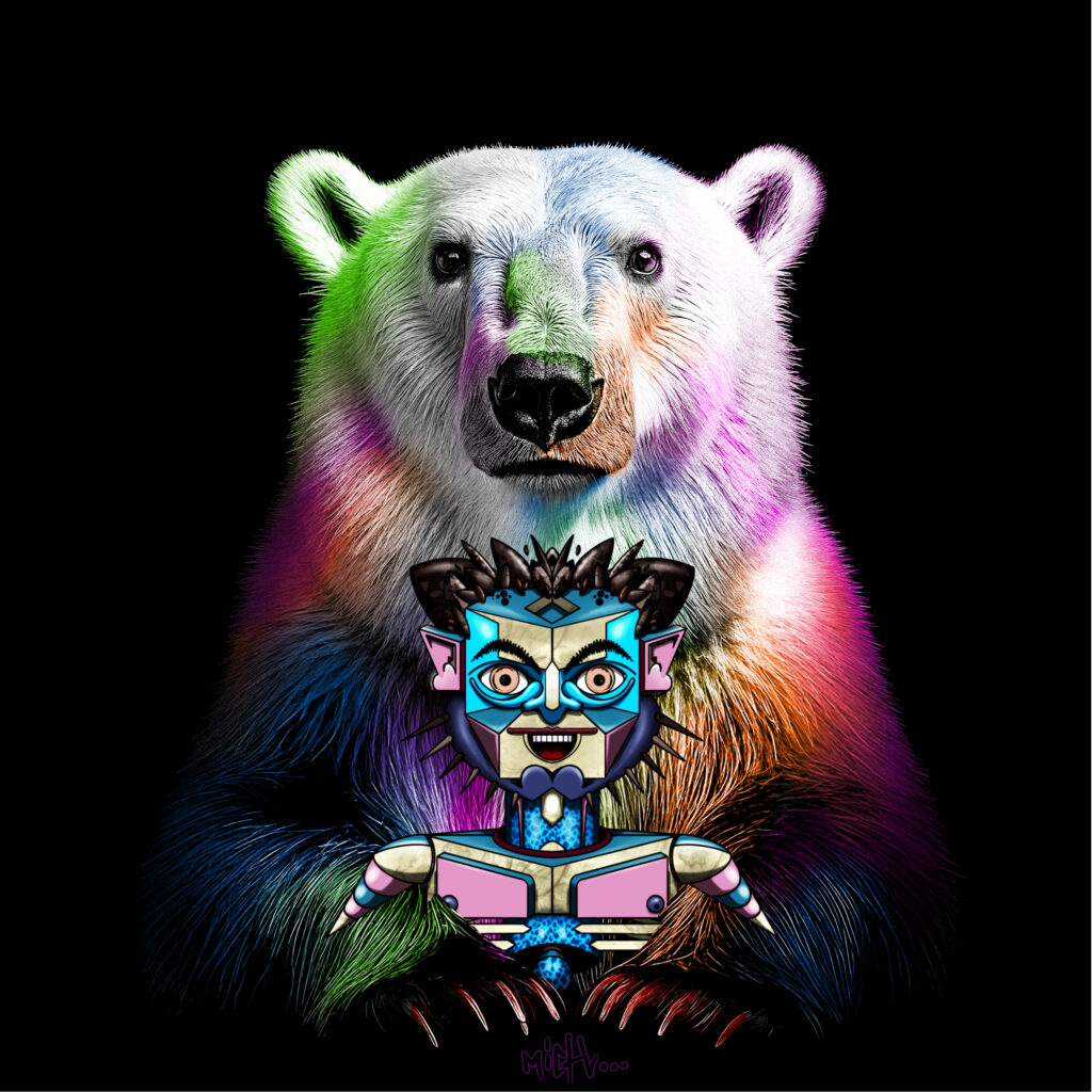 Gennaio 2025, orso frontale cromatico, forza naturale e impatto visivo